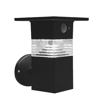 3W LED Solar Væglampe - PIR Sensor, IP54