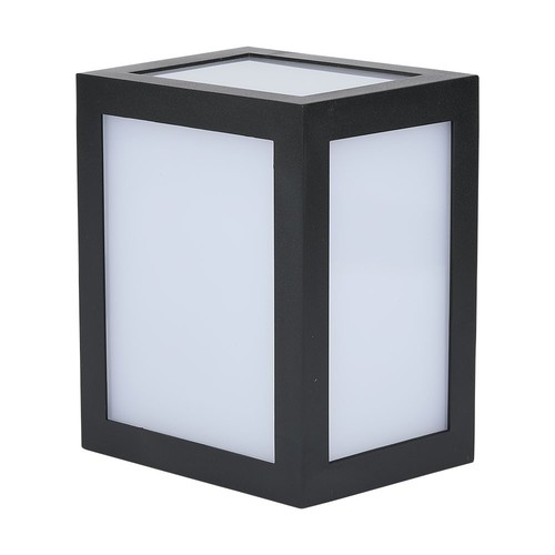 12W Væglampe - LED, 6400K, sort hus