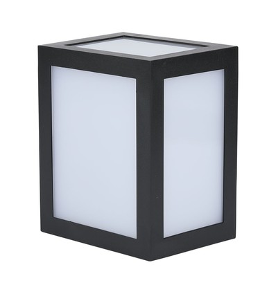 12W Væglampe - LED, 6400K, sort hus