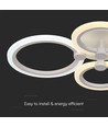 45W LED Loftlampe - 3-trins dæmpbar, 3i1 fjernbetjening, hvid, IP20