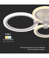 45W LED Loftlampe - 3-trins dæmpbar, 3i1 fjernbetjening, hvid, IP20
