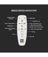 45W LED Loftlampe - 3-trins dæmpbar, 3i1 fjernbetjening, hvid, IP20
