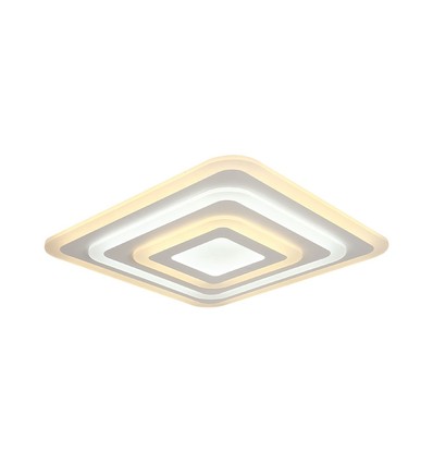 77W LED loftlampe - 3-trins dæmpbar, 3i1 fjernbetjening, hvid, hus, IP20