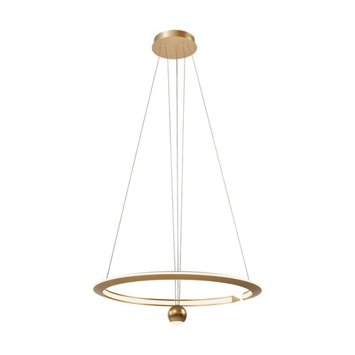 45W LED Pendel Lampe - 620x1200mm, Justerbar, 3000K, Børstet Guld