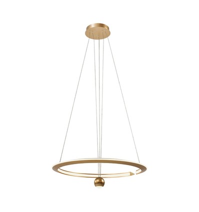 45W LED Pendel Lampe - 620x1200mm, Justerbar, 4000K, Børstet Guld