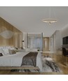 45W LED Pendel Lampe - 620x1200mm, Justerbar, 4000K, Børstet Guld