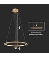 45W LED Pendel Lampe - 620x1200mm, Justerbar, 4000K, Børstet Guld