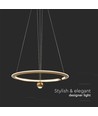 45W LED Pendel Lampe - 620x1200mm, Justerbar, 4000K, Børstet Guld