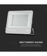 200W projektør - Samsung chip, 1m ledning, 6500K, sort hus, grå matteret glas