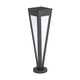 2W Solar Havenlampe - 150x150x635mm, 3000K, sort, hus