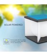 8W LED Solar Have Lampe - 3000K, Sort+Hvid, Hus