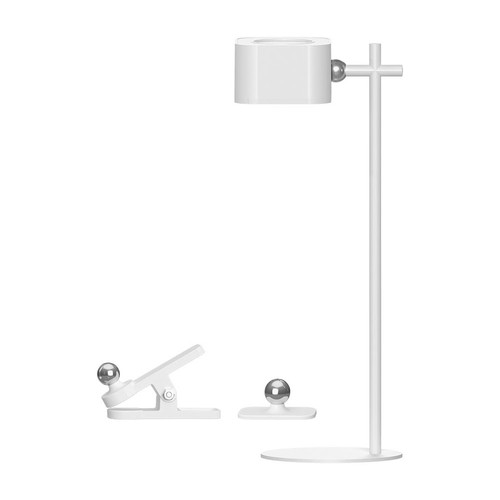 3W LED Bordlampe - Op/Ned, Magnetisk, Touch, Dæmpbar, 3i1, Hvid, Hus