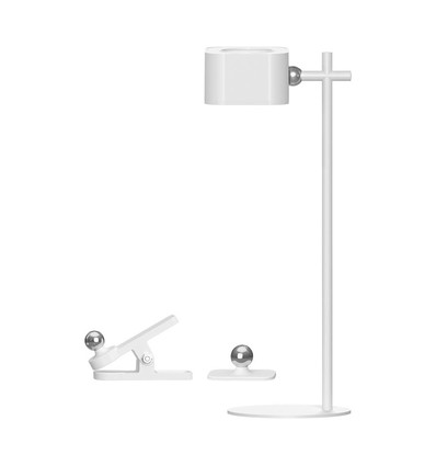3W LED Bordlampe - Op/Ned, Magnetisk, Touch, Dæmpbar, 3i1, Hvid, Hus