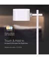 3W LED Bordlampe - Op/Ned, Magnetisk, Touch, Dæmpbar, 3i1, Hvid, Hus