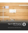 3W LED Bordlampe - Op/Ned, Magnetisk, Touch, Dæmpbar, 3i1, Hvid, Hus