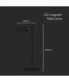 3W LED Bordlampe - Op/Ned, Magnetisk, Touch dæmpbar, 3i1, Sort, Hus