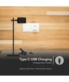 3W LED Bordlampe - Op/Ned, Magnetisk, Touch dæmpbar, 3i1, Sort, Hus