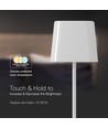 5W Borlampe - Solcelle, Magnetisk, Touch Dæmpbar, 3i1, Hvid, Hus