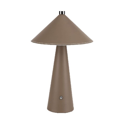 3W LED Bordlampe - Genopladelig, Touch-Dæmpbar, 3i1, Brun, Hus