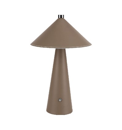 3W LED Bordlampe - Genopladelig, Touch-Dæmpbar, 3i1, Brun, Hus