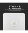 12W LED Dome - Lys med PIR Sensor, Samsung Chip, 3i1, Firekantet, Hvidt Hus