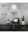 10W væglampe - LED, PIR sensor, Samsung chip, 4000K, hvid hus