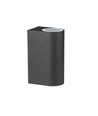 2-vejs væglampe GU10 - rund, sort, aluminium, IP44