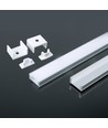 Monteringssæt LED-strip - Overflade 2000x17.4x7mm, Sølv