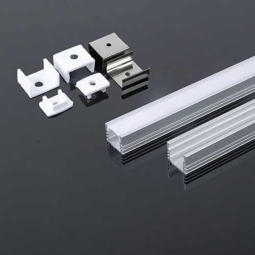 Monteringssæt med Diffusor - LED-Strip, 2000x17,4x12,1mm, Sølv
