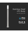 Pullertlampe E27 - rustfrit stål hus (110 cm), satin nikkel, IP44