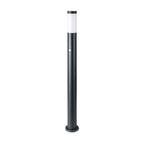 Pullertlampe med PIR-sensor E27 - Rustfrit Stål Hus (110 cm), Grå, IP44