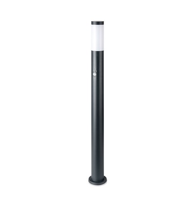 Pullertlampe med PIR-sensor E27 - Rustfrit Stål Hus (110 cm), Grå, IP44
