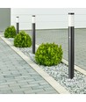 Pullertlampe med PIR-sensor E27 - Rustfrit Stål Hus (110 cm), Grå, IP44