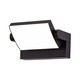 17W LED væglampe / projektør - IP65, sort, aluminium