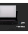 VT-792 LED Væglampe 17W - 4000K, sort hus, IP65