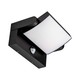 17W LED Væglampe - med Sensor, 4000K, Sort Hus, IP65