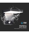 17W LED væglampe - med sensor, 4000K, sort hus, firkantet, IP65