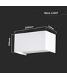 24W Væglampe - LED, 3000K, Hvid, Hus