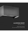 LED væglampe 24W - 4000K, grå hus