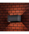 24W LED Væglampe - 3000K, Sort hus