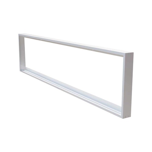 120x30 påbygningsramme til LED panel - Hvid, 295 x 1195 mm, til direkte montering på loft