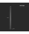 10W Væglys - LED Lineært (510*60*50mm), 3000K, Antracit, IP65