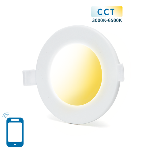 Outlet: Aigostar Smart WiFi CCT LED Downlight (Ø115) 6W, Dæmpbar - Hvid