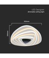 120W LED Smart Dekorativ Loftlampe - 51x50x7cm, 3i1 Dæmpbar+Fjernbetjening