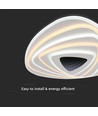 120W LED Smart Dekorativ Loftlampe - 51x50x7cm, 3i1 Dæmpbar+Fjernbetjening