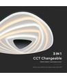 120W LED Smart Dekorativ Loftlampe - 51x50x7cm, 3i1 Dæmpbar+Fjernbetjening