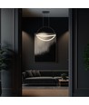 12W hængende pendel lys - LED, 400mm, 4000K, sort hus