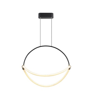 16W LED Hængelampe - Pendel, 500mm, 4000K, Sort hus