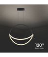 60cm 16W LED pendel - Sort, 1,5m wire, 120lm/W