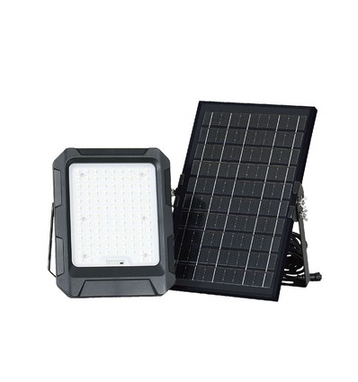 10W Solpanel Projektør - 4000K, Med Fjernbetjening, IP65